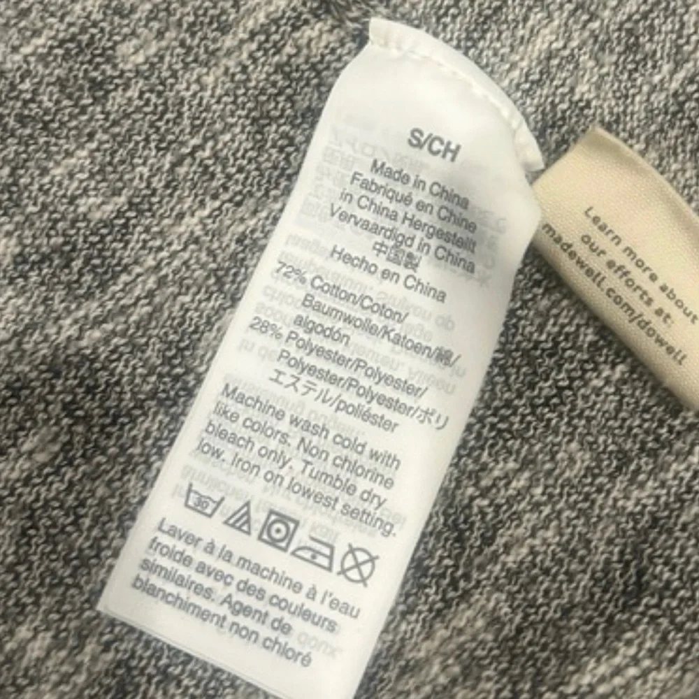 Madewell Marled Bailey Cardigan Sweater | Marled Storm (Grey) | Size S